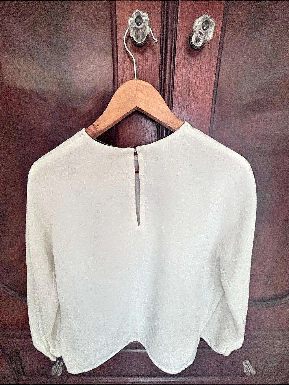 Sandro Women's White Long Sleeve Blouse Like New
